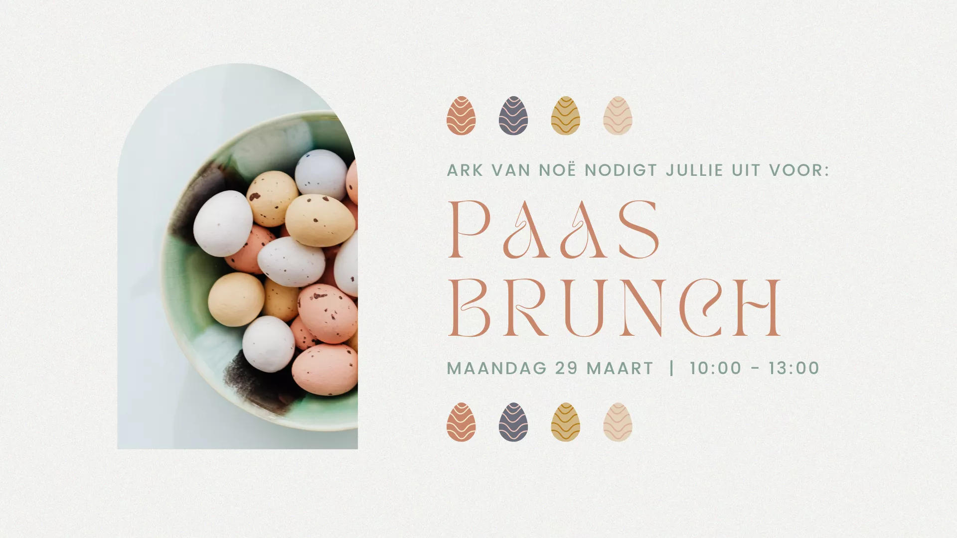 Uitgebreide paasbrunch bij Ark van Noë op Paasmaandag